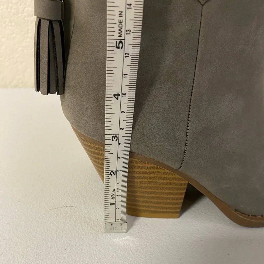 Forever Gray Women Western Ankle Booties